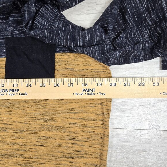 Hoodie T Shirt Men's Sz M Long Sleeved Two Toned Boho Gorp Core Y2K Hipster - Picture 3 of 7
